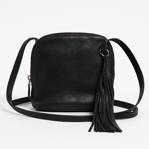 Hobo Nash Black Pebbled Leather Crossbody Bag With Tassel Small - Picture 2 of 16